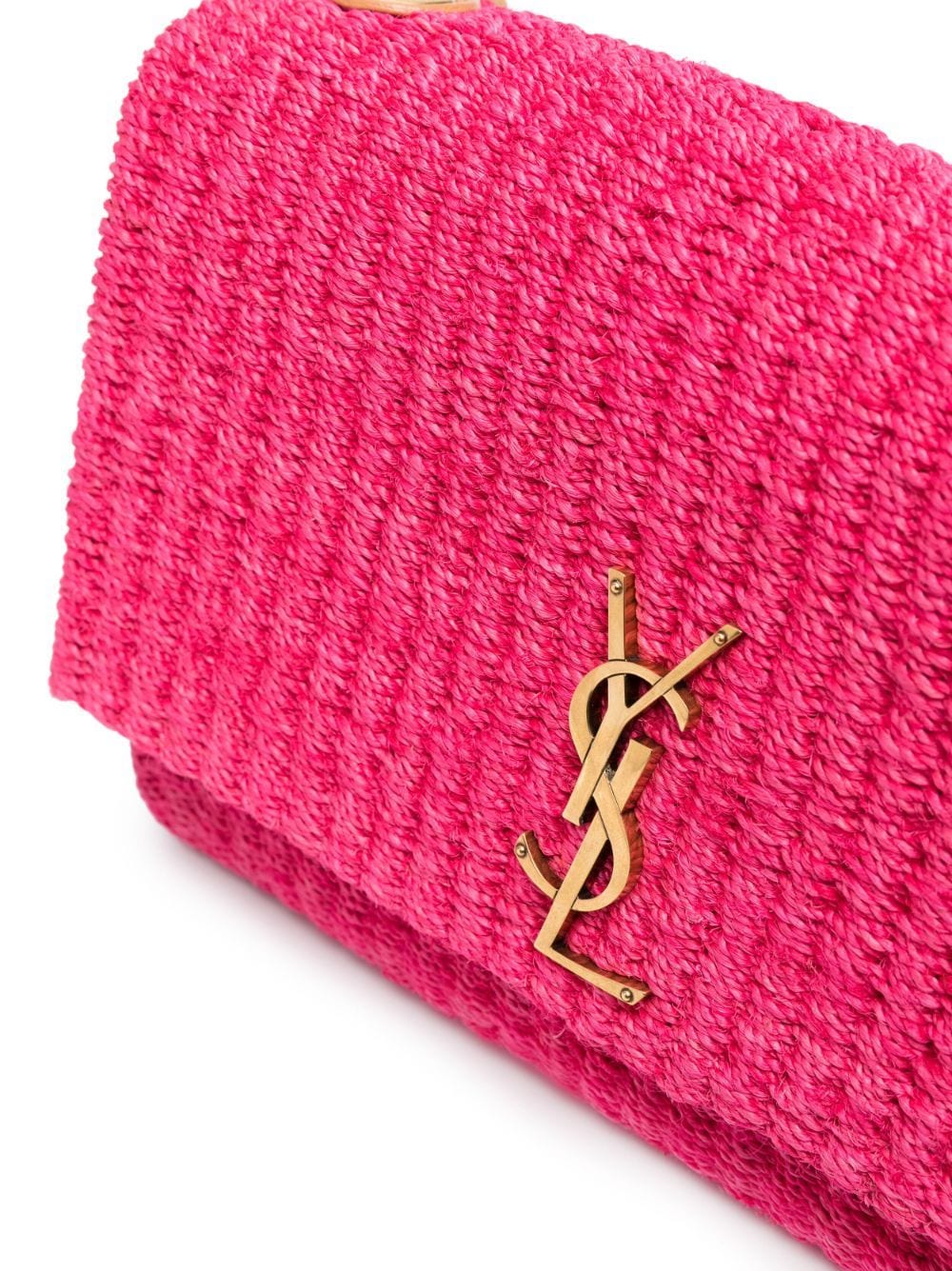 Saint Laurent Kate raffia shoulder bag