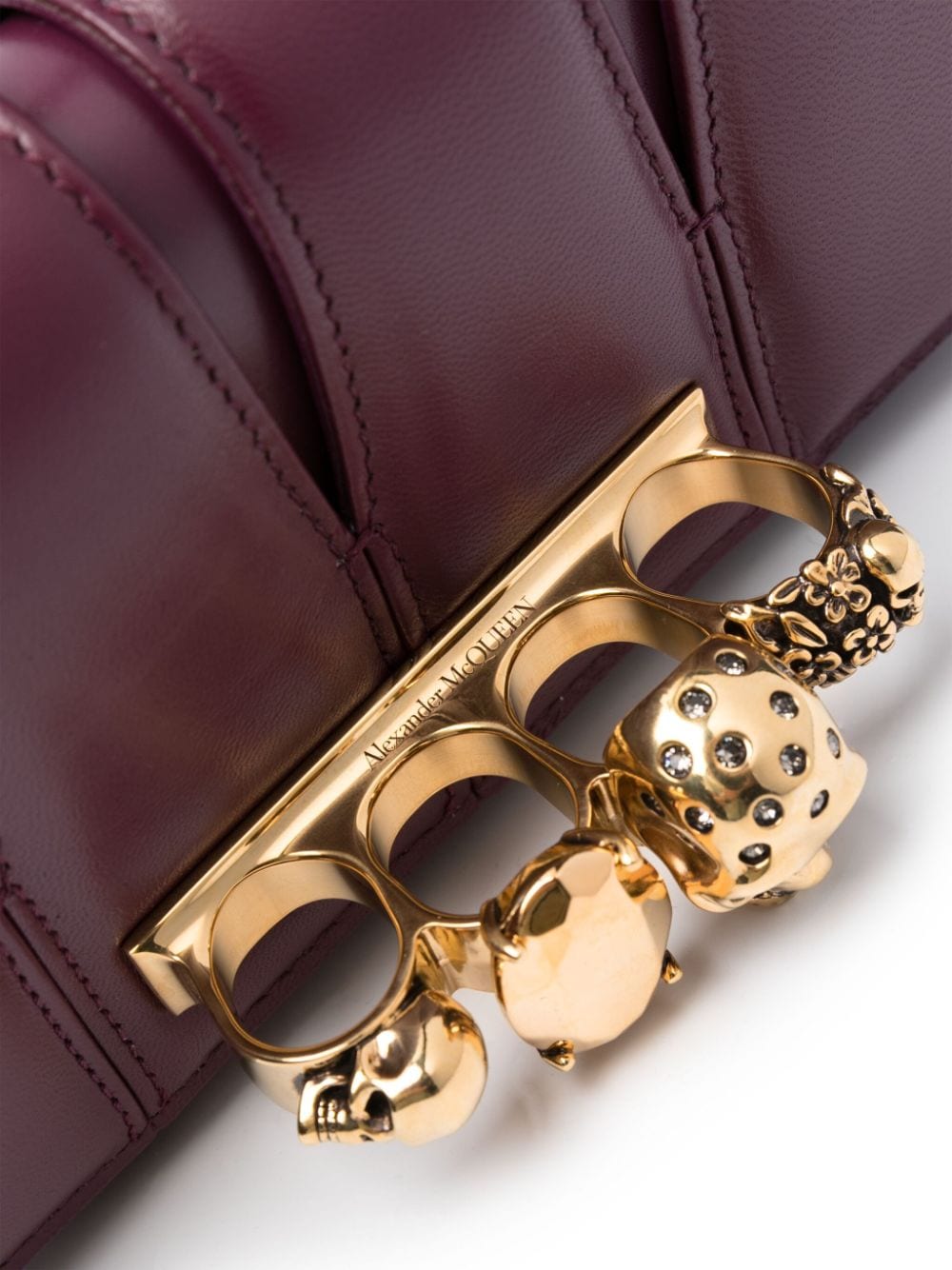 Alexander McQueen Skull quilted clutch bag