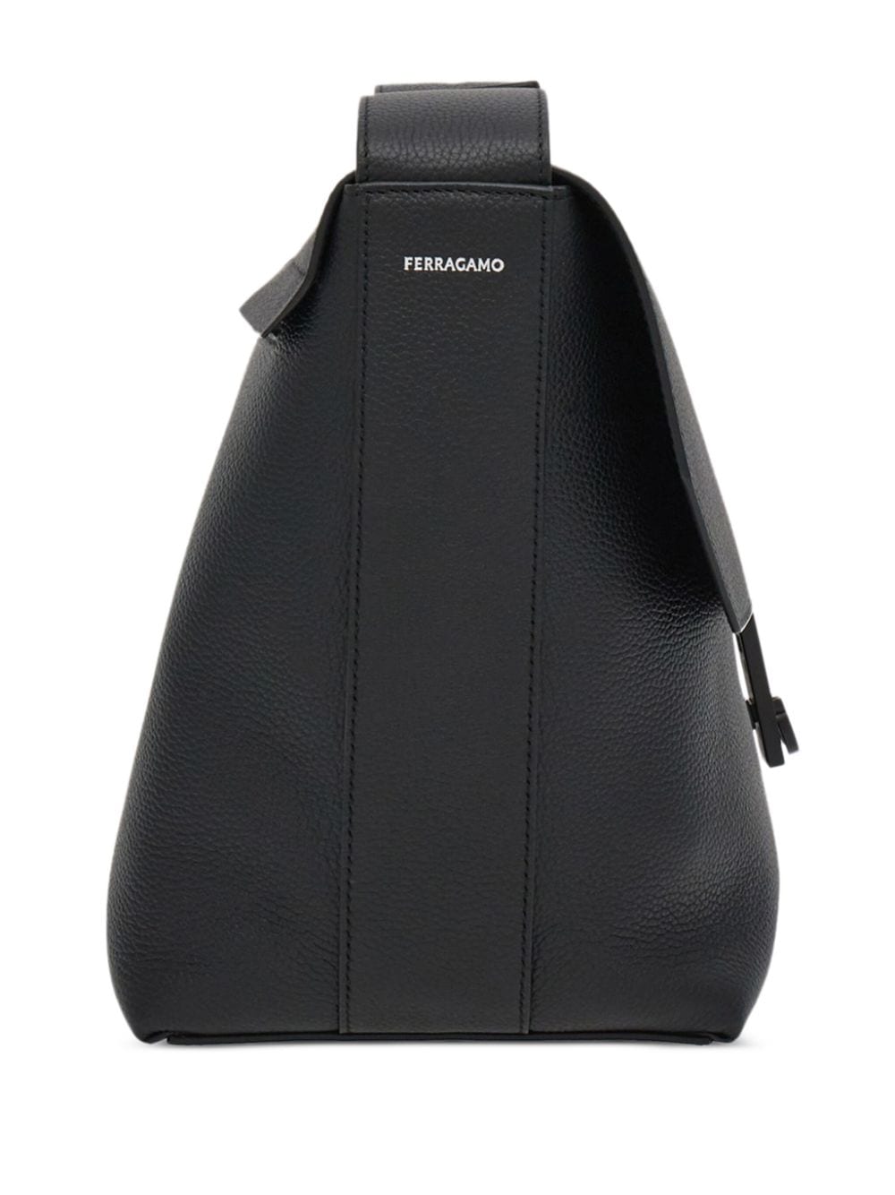 Ferragamo Gancini-buckle leather messenger bag