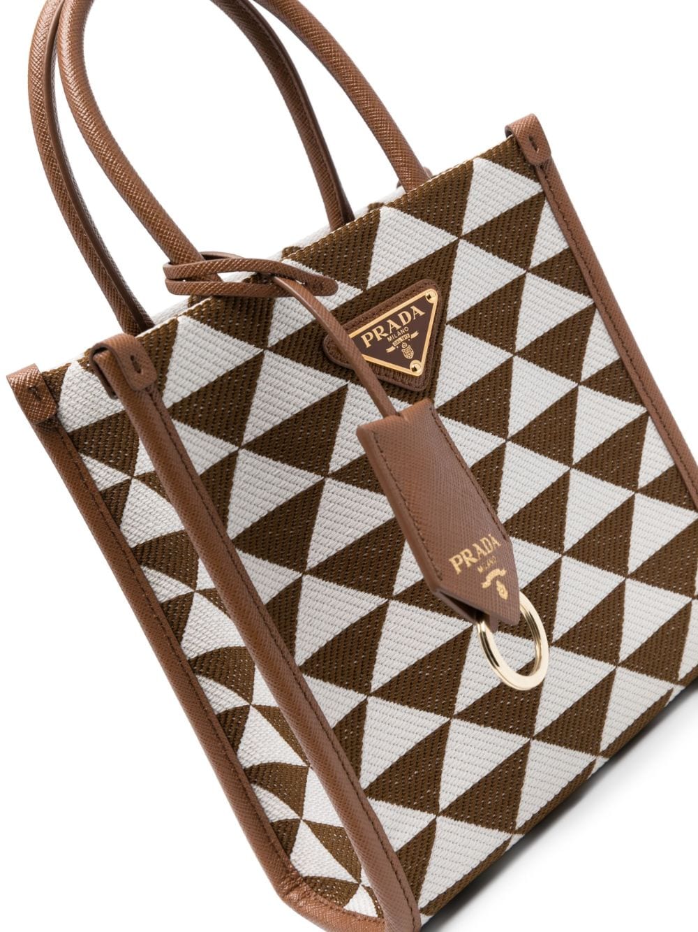 Pra*a symbole logo plaque tote bag