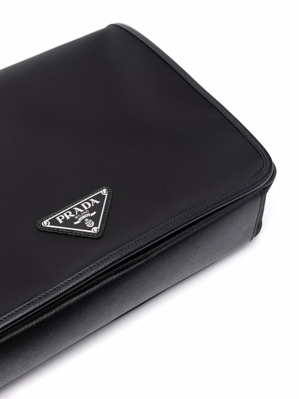 Pra*a re-nylon logo-plaque messenger bag