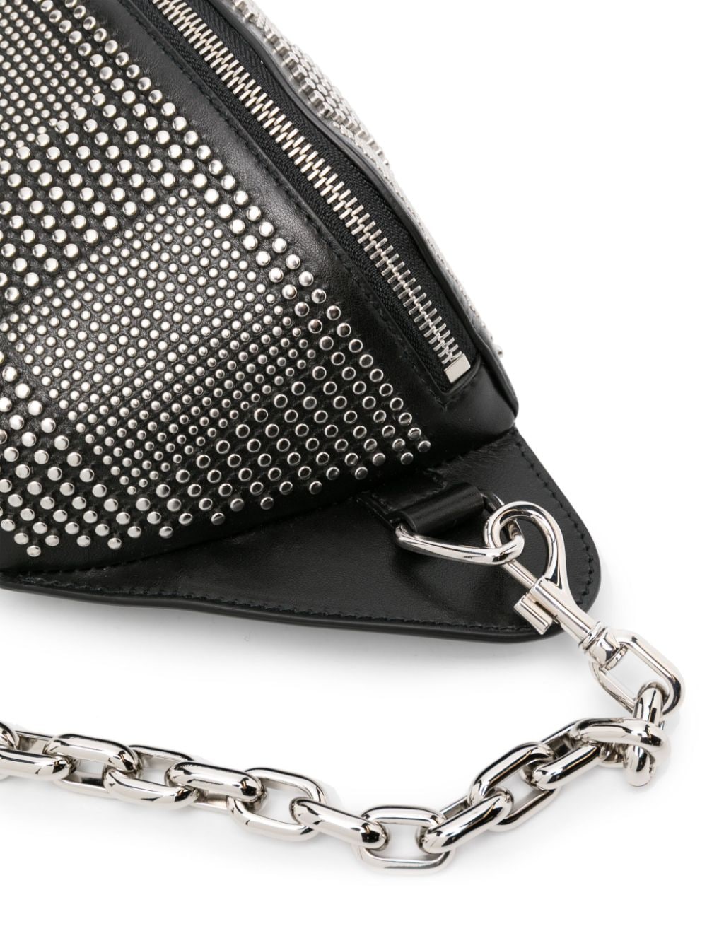 Alexander McQueen stud-embellished leather messenger bag