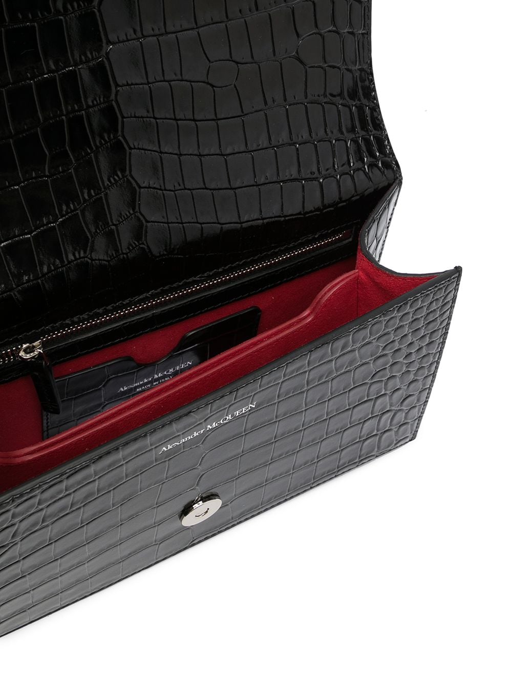 Alexander McQueen Jewelled crocodile effect bag