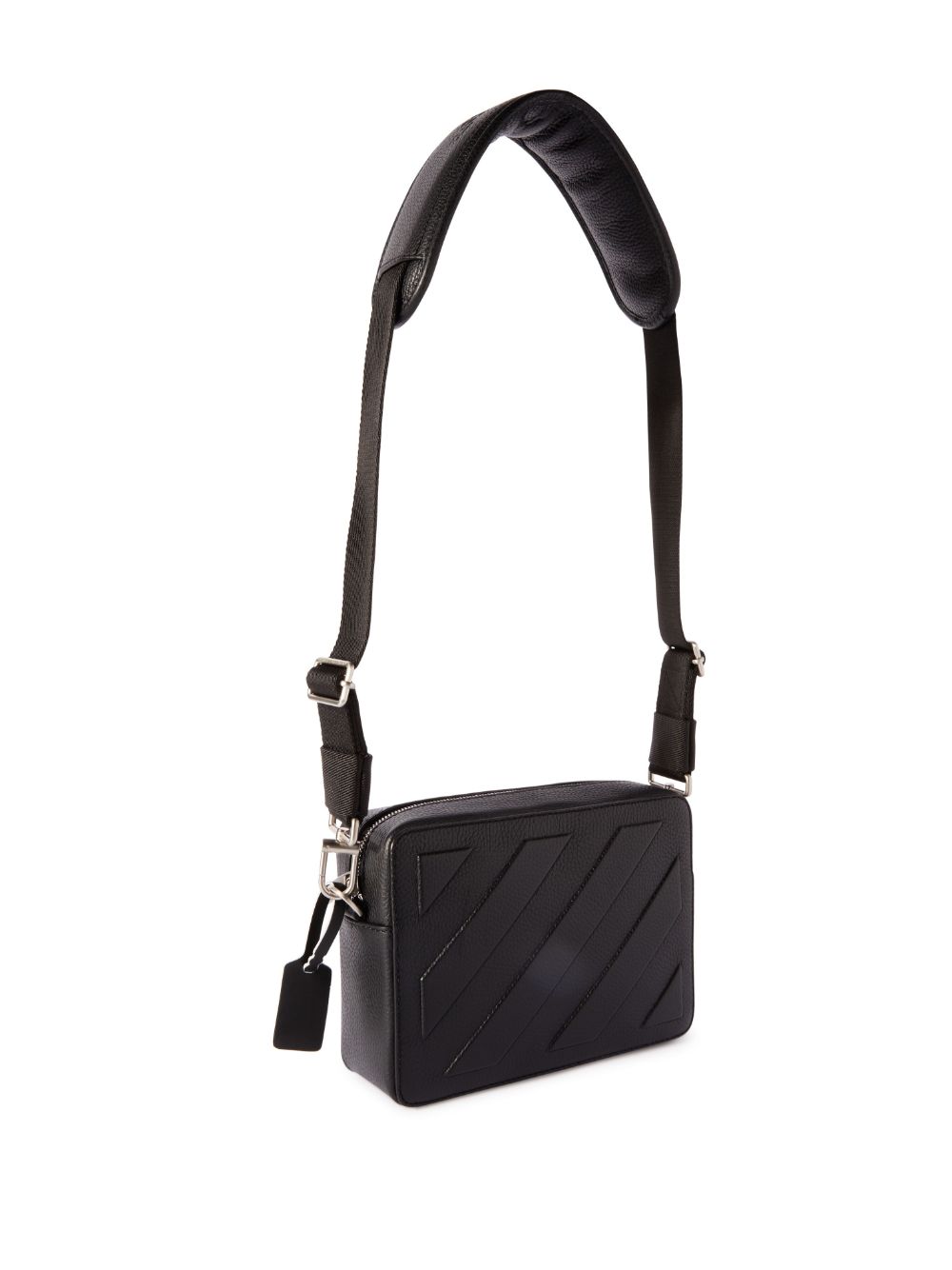 Off-White Diag-stripe leather camera bag