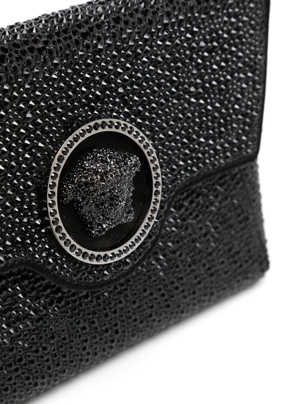 Versace La Medusa crystal envelope clutch