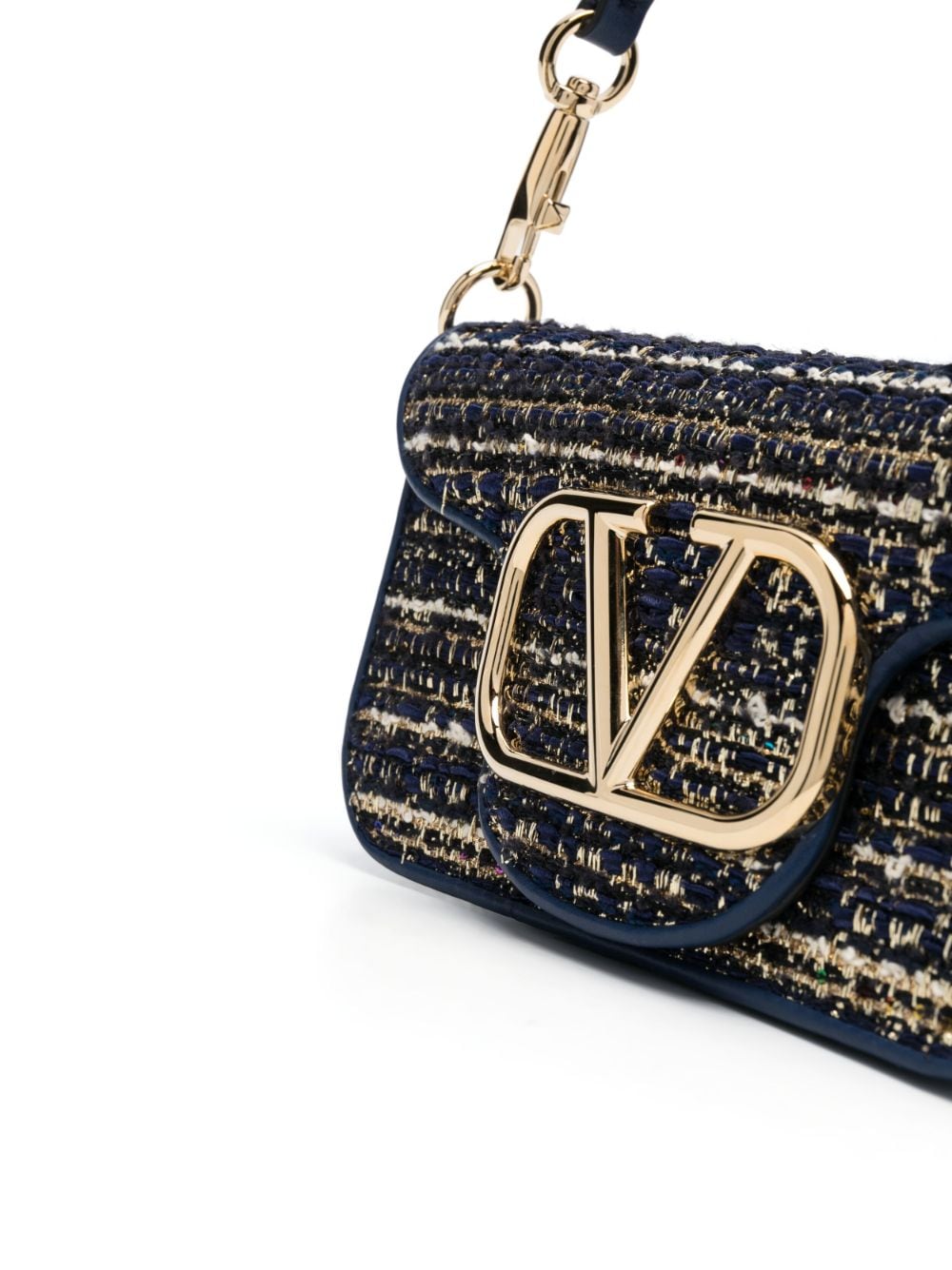 Valentino Garavani Locò tweed leather tote bag