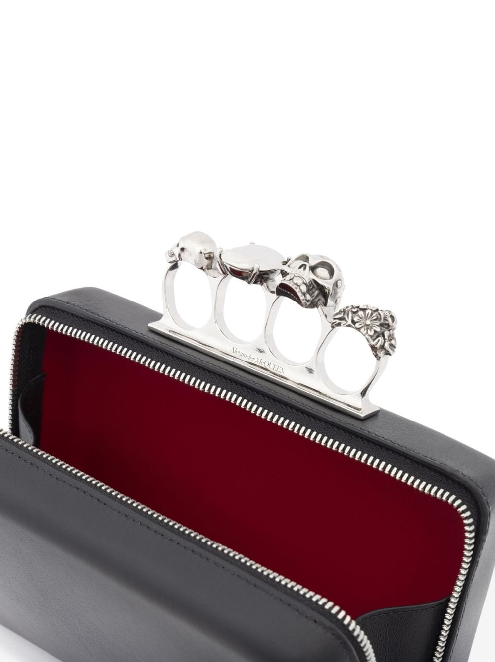 Alexander McQueen Twisted leather clutch bag