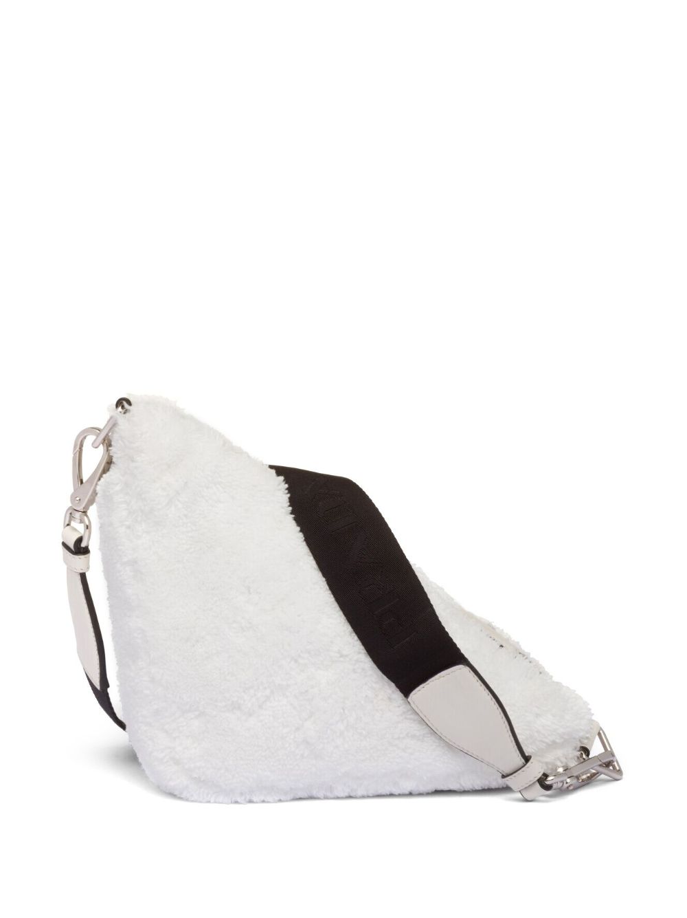 Pra*a triangle terrycloth shoulder bag