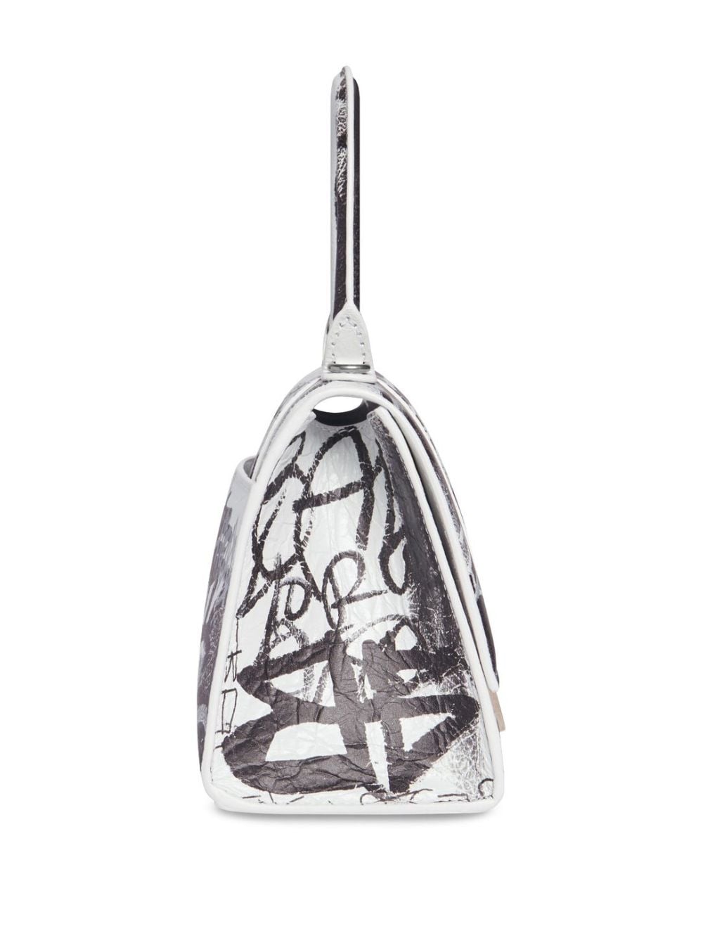 Ba*len*cia*ga graffiti-print leather shoulder bag