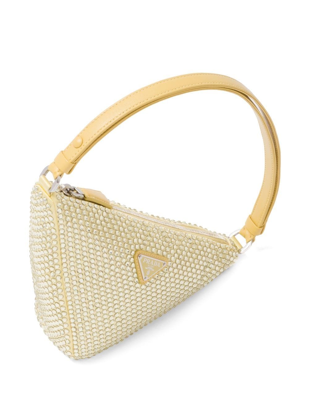 Pra*a triangle crystal-embellished mini bag