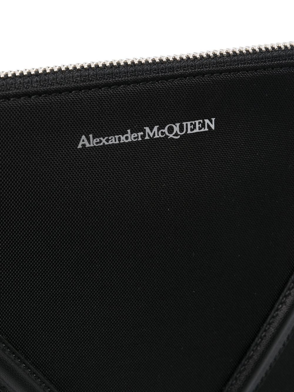 Alexander McQueen logo-print envelope clutch