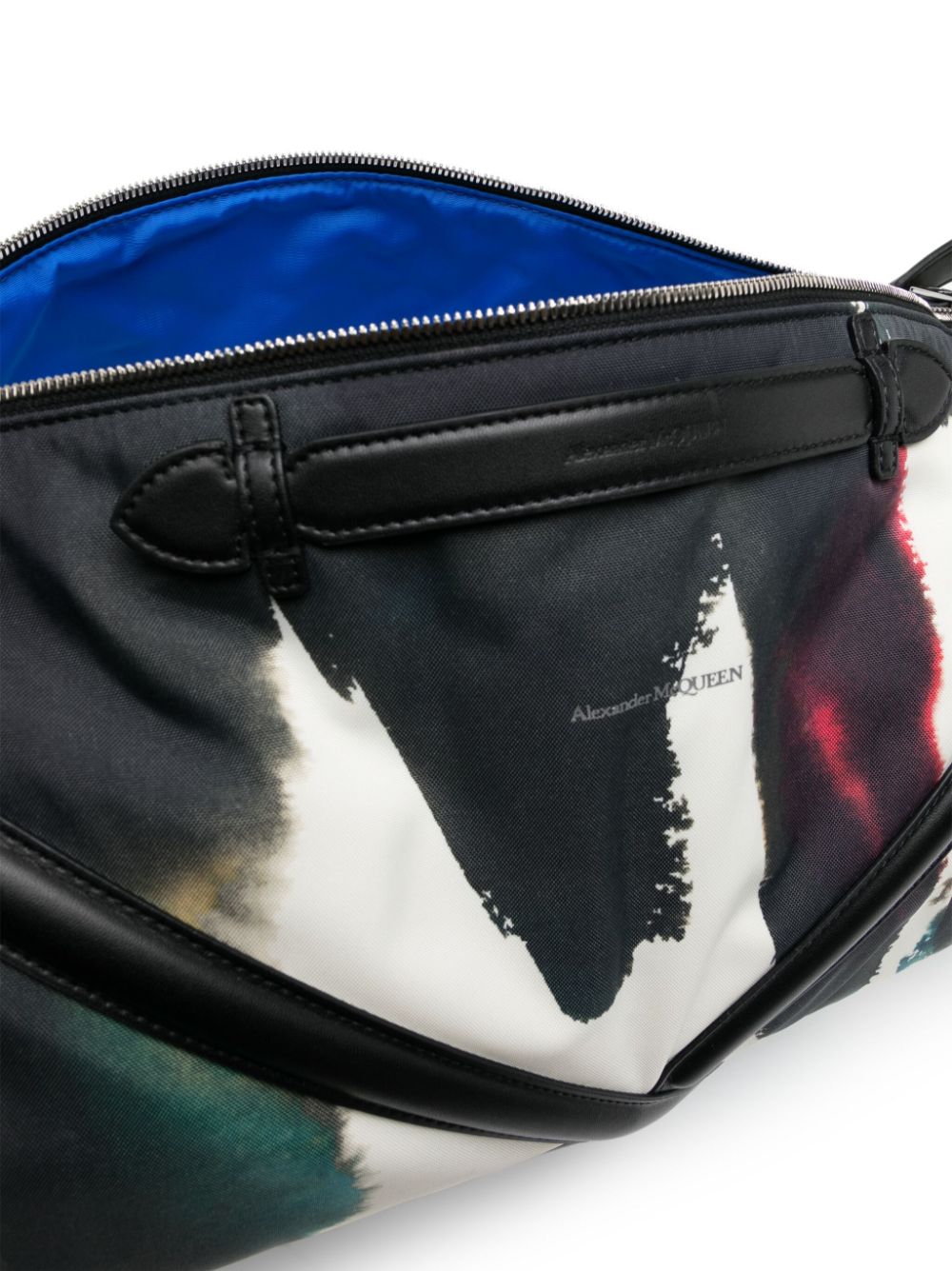 Alexander McQueen Watercolour Graffiti-print leather holdall