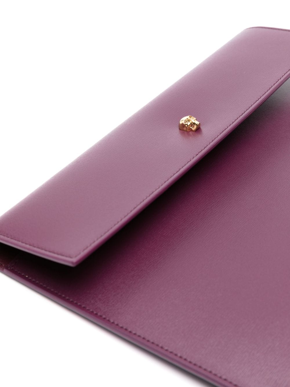 Alexander McQueen skull-embellished evelope clutch bag