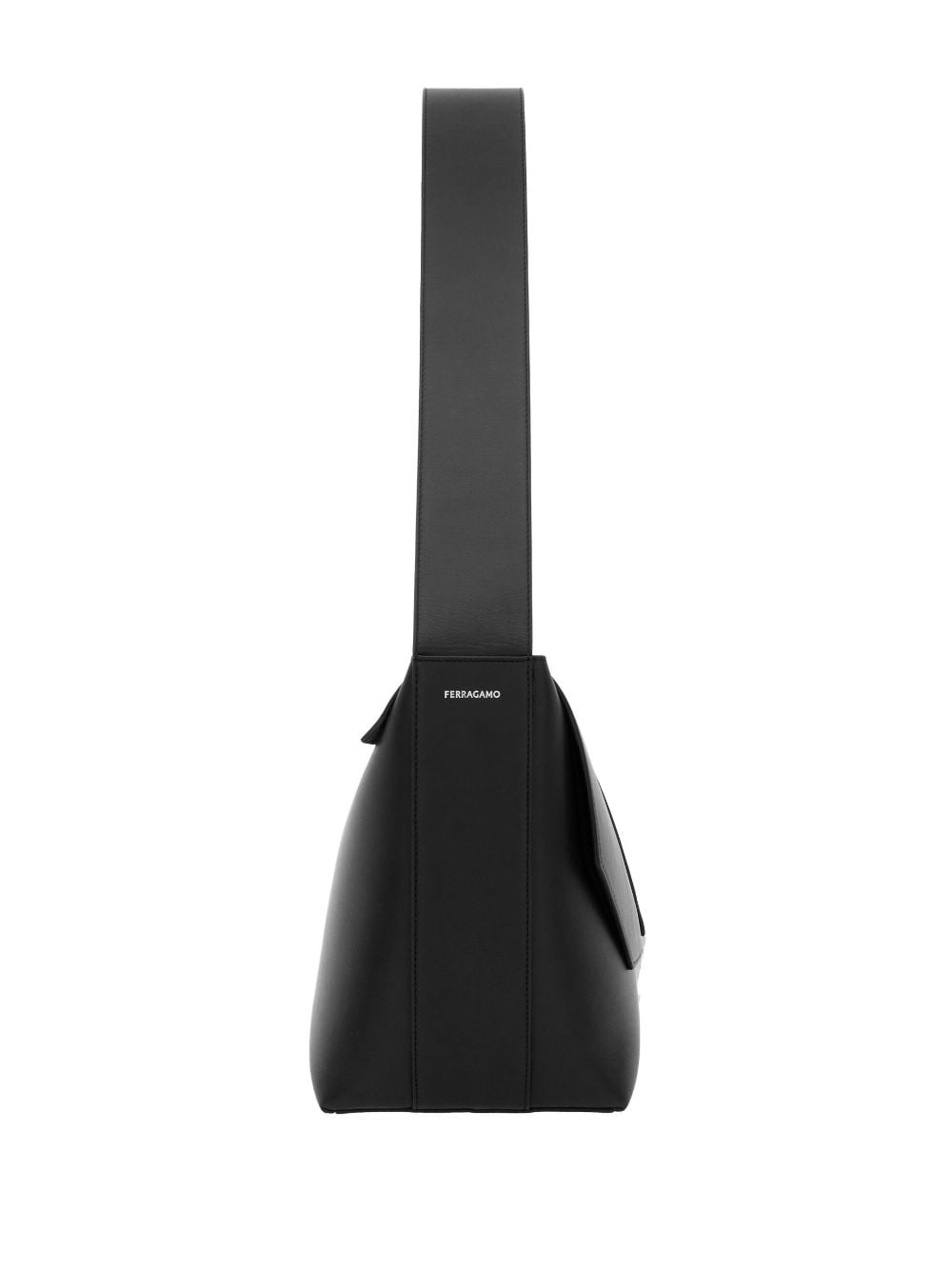 Ferragamo Gancini-buckle leather messenger bag