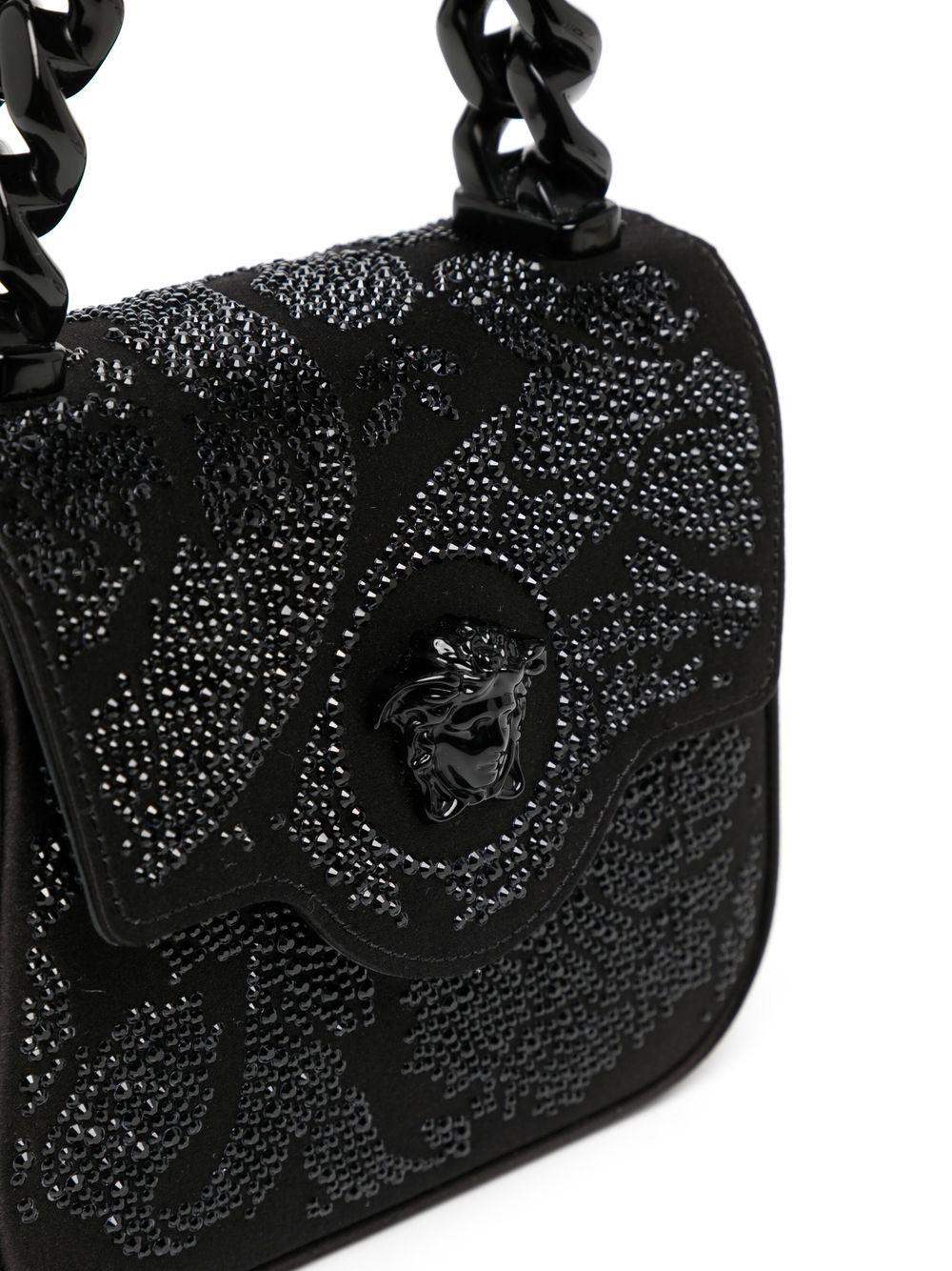 Versace Medusa-plaque crystal-embellished shoulder bag