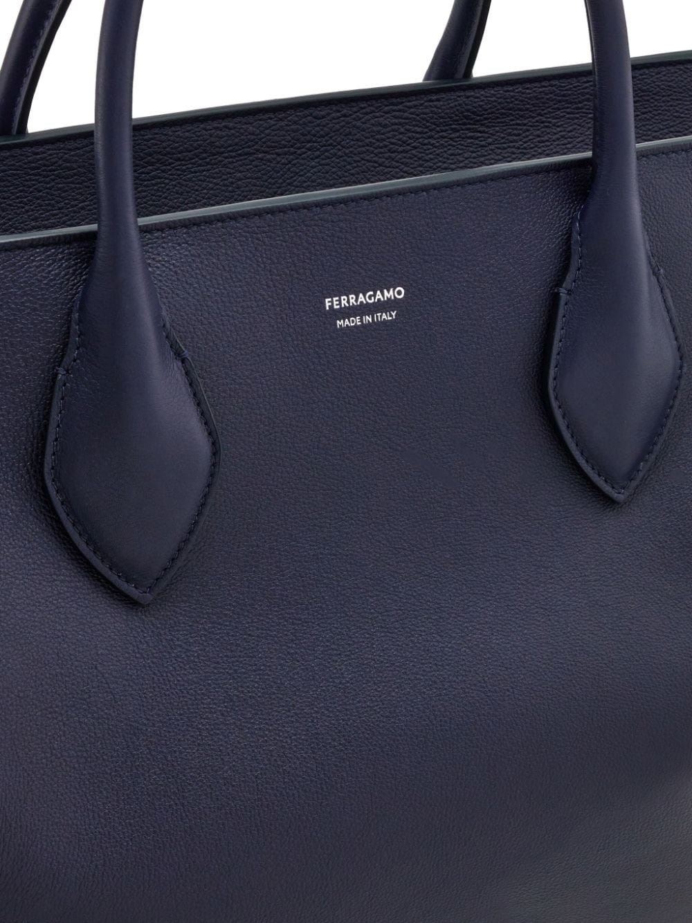Ferragamo logo-stamp leather tote bag
