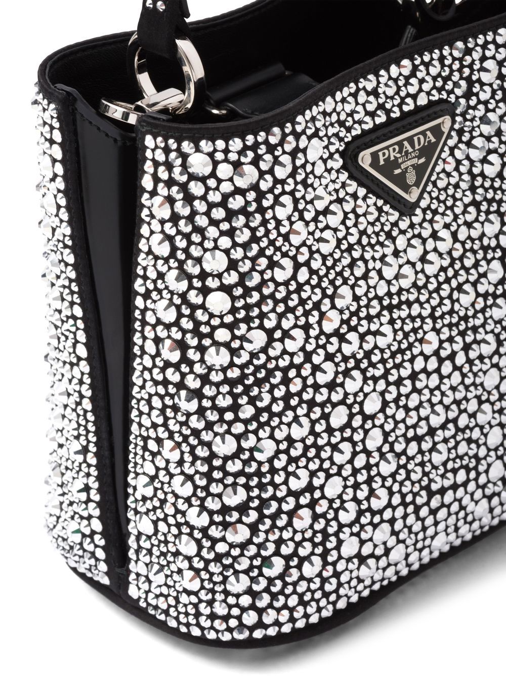 Pra*a small panier crystal-embellished tote bag