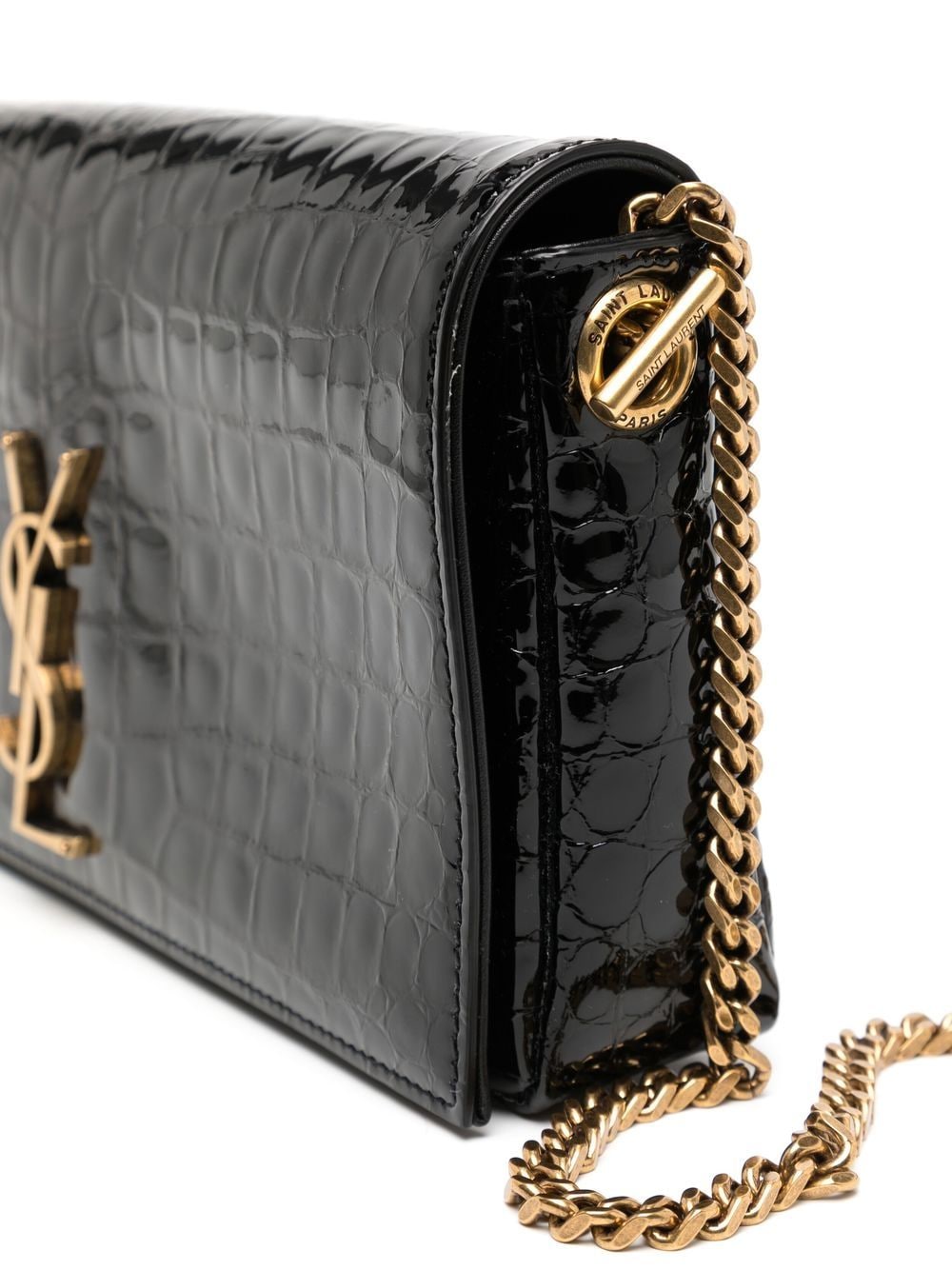 Saint Laurent logo-plaque clutch bag