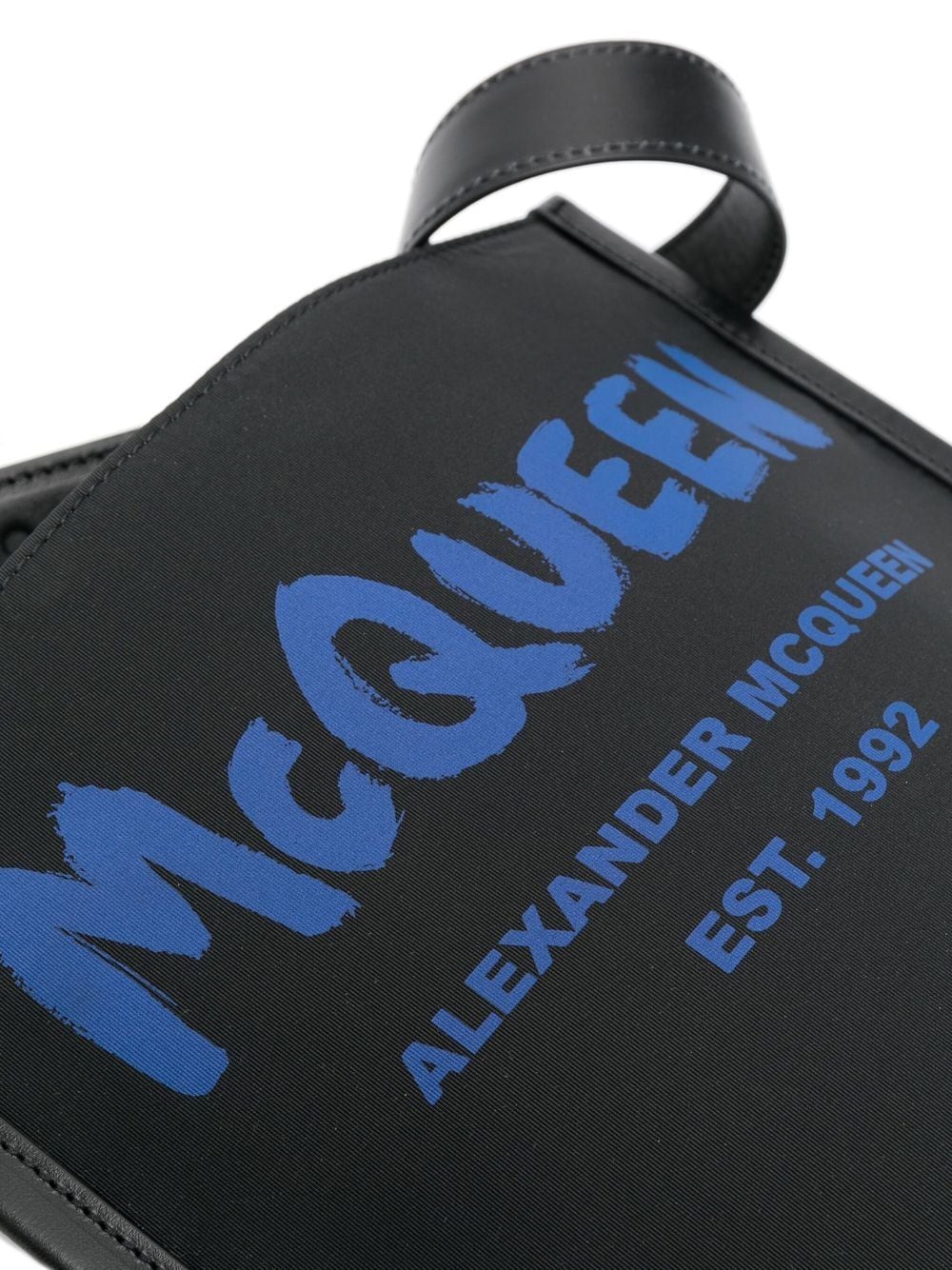 Alexander McQueen logo-print messenger bag