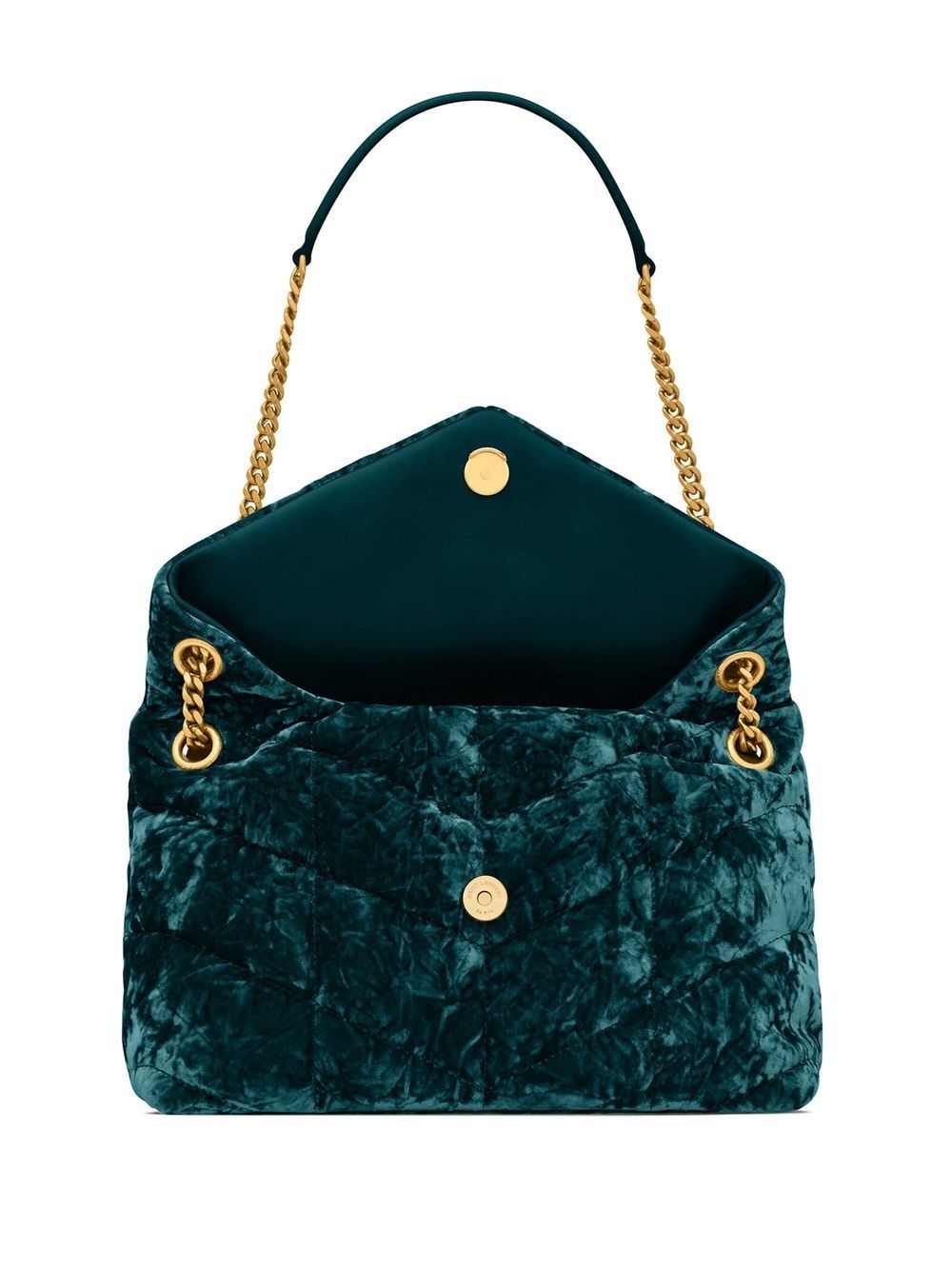 Saint Laurent small Puffer velvet shoulder bag