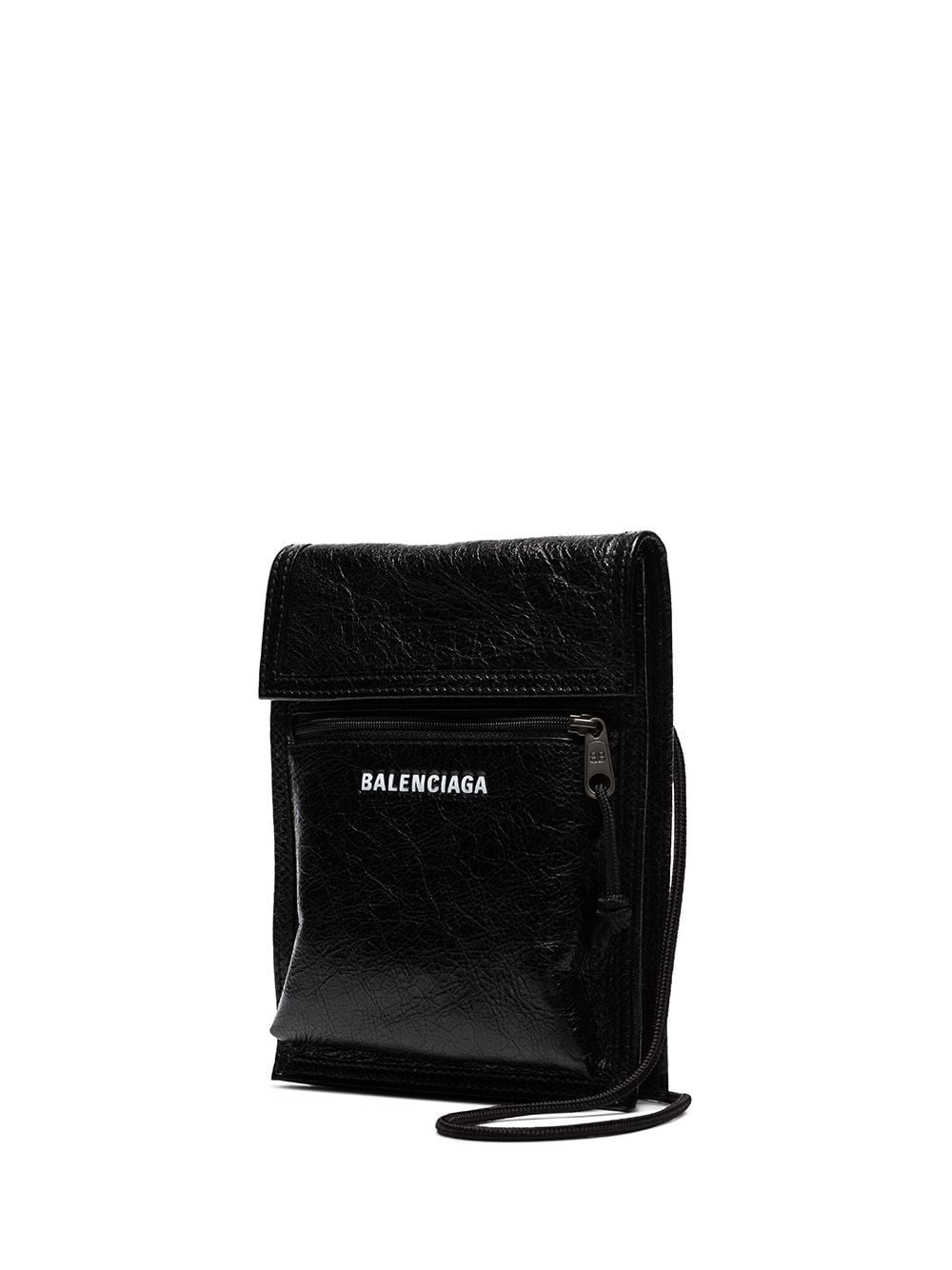 Ba*len*cia*ga explorer arena cracked leather messenger bag