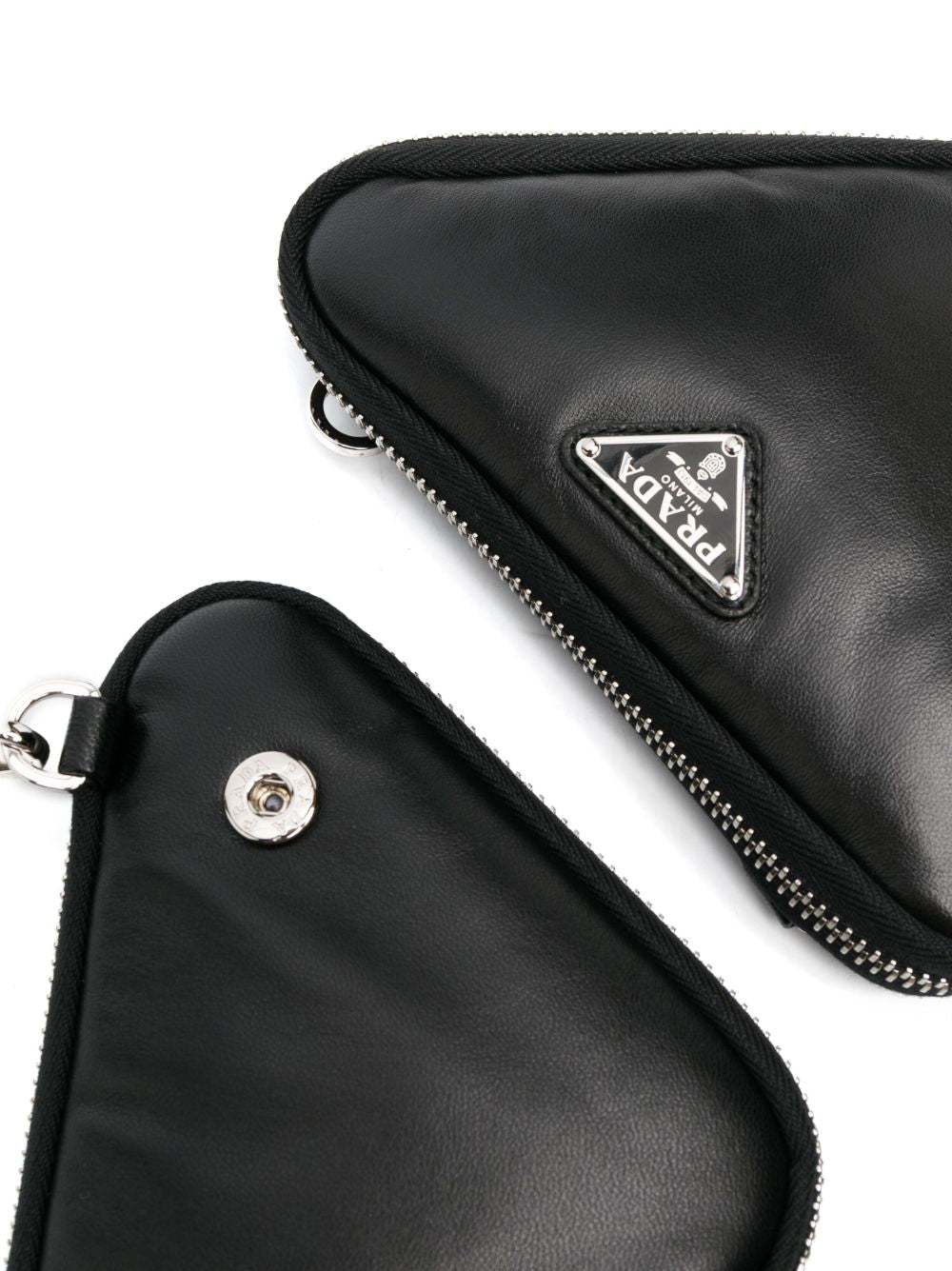 Pra*a nappa triangle mini bag