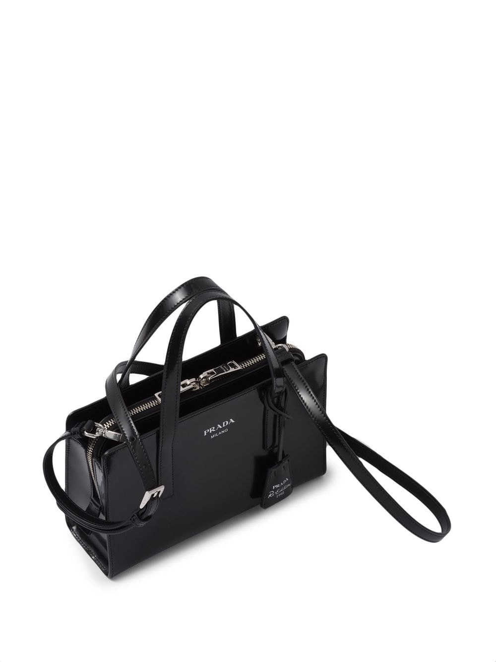 Pra*a mini re-edition 1995 brushed-leather tote bag