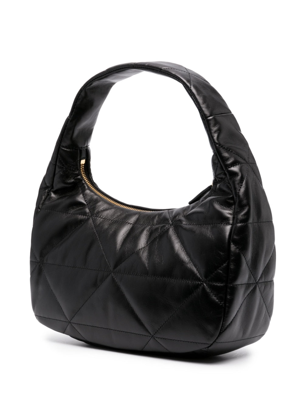 Pra*a logo-plaque quilted shoulder bag