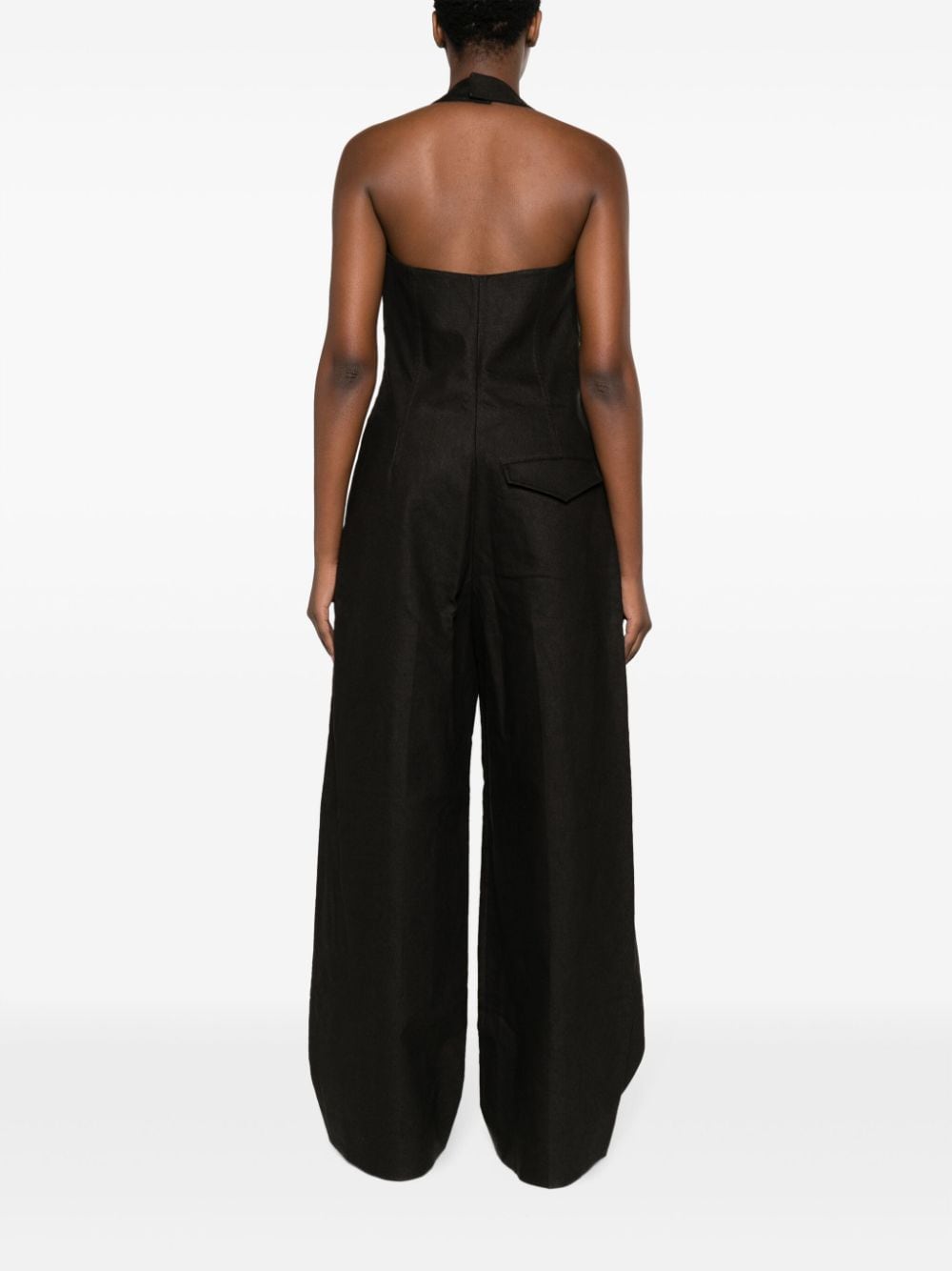 Bo*te*ga ve*ne*ta   halterneck linen jumpsuit
