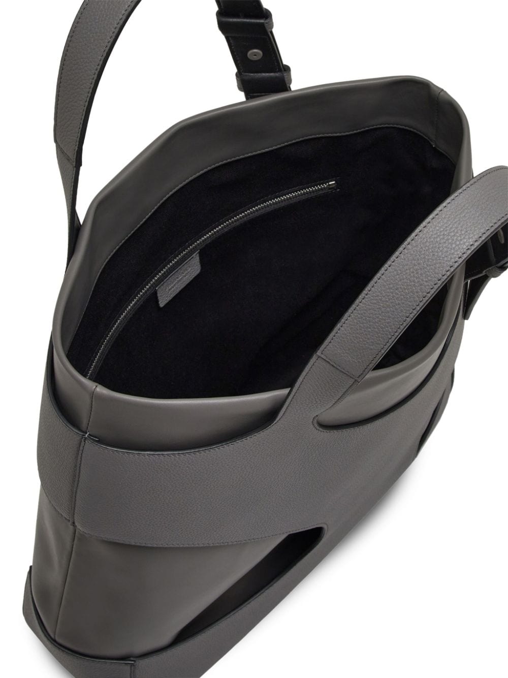 Ferragamo cut-out detail leather tote bag