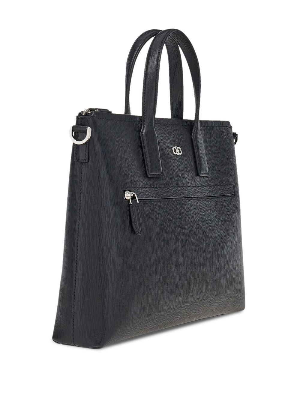 Ferragamo Gancini leather business bag