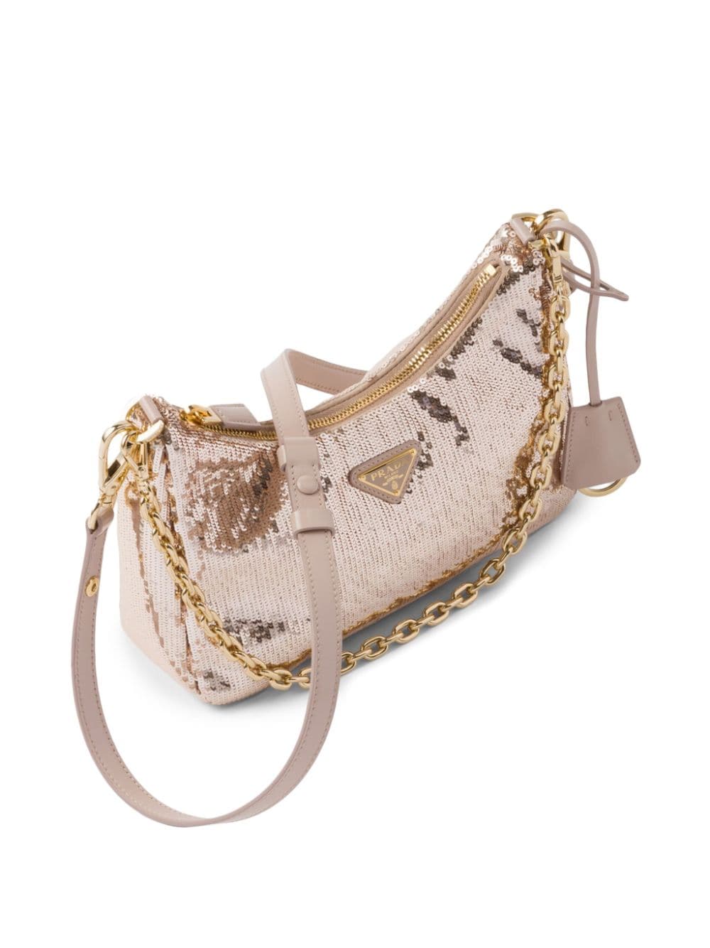 Pra*a re-nylon sequinned mini bag