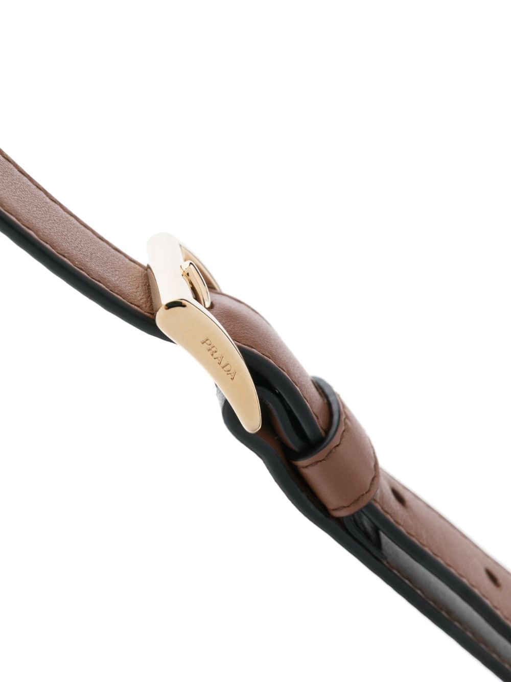 Pra*a triangle-logo leather shoulder bag