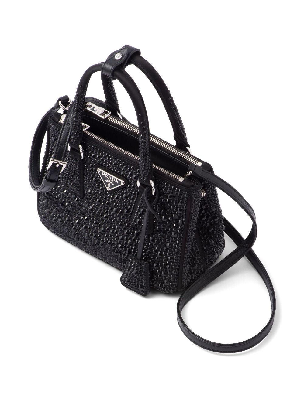 Pra*a galleria crystal-embellished satin mini bag