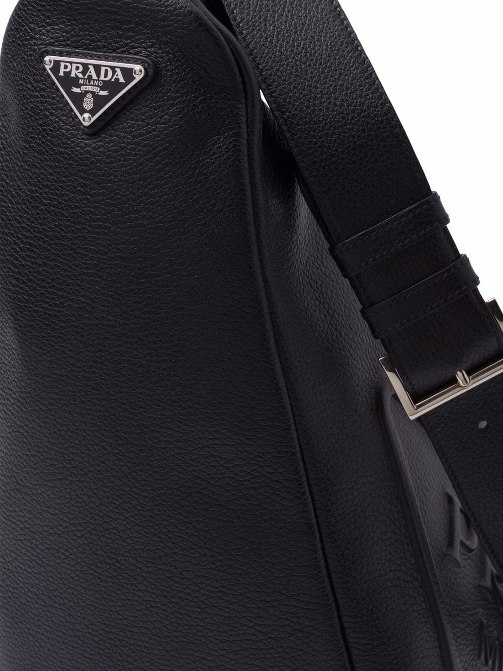 Pra*a leather triangle shoulder bag