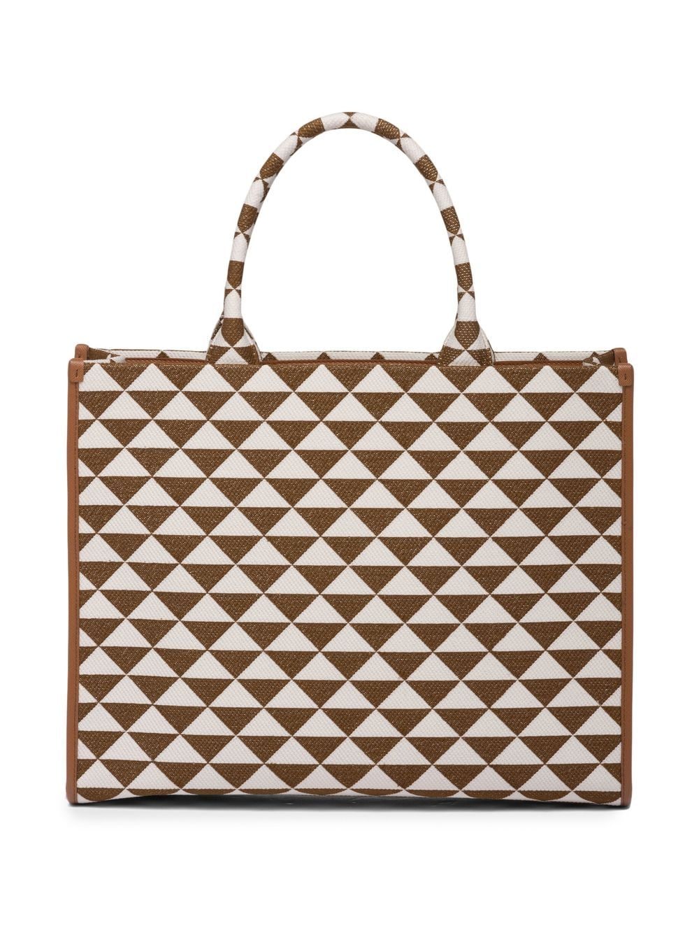 Pra*a large symbole embroidered tote bag