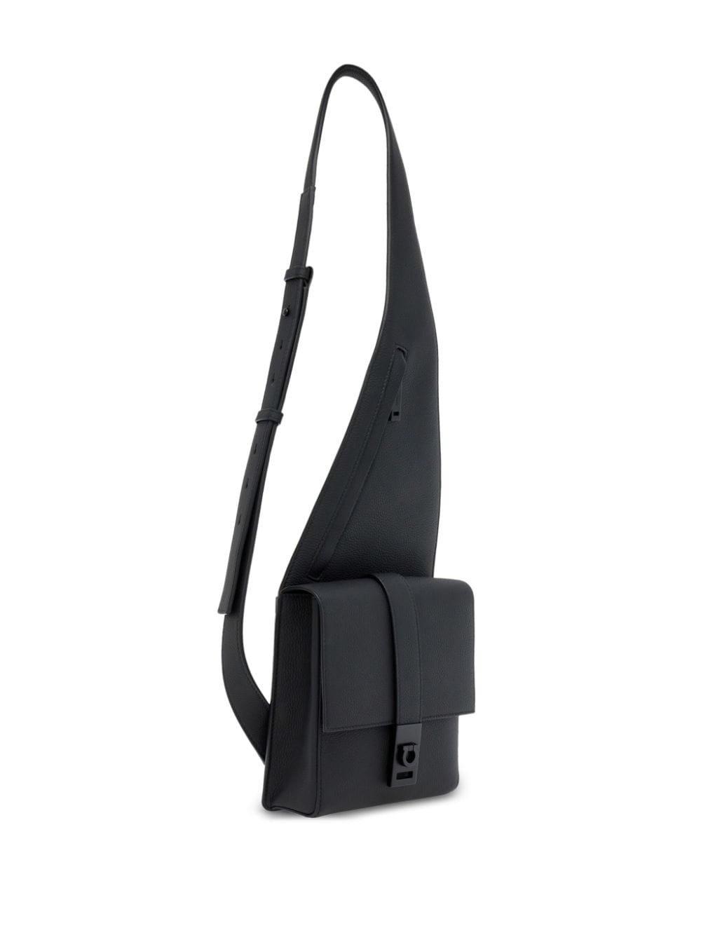 Ferragamo asymmetric faux-leather messenger bag