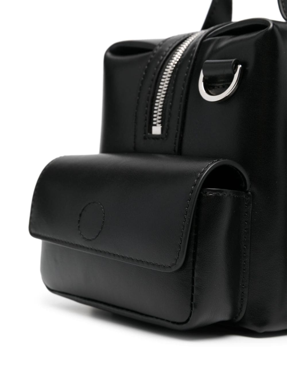 Versace logo-print leather tote bag