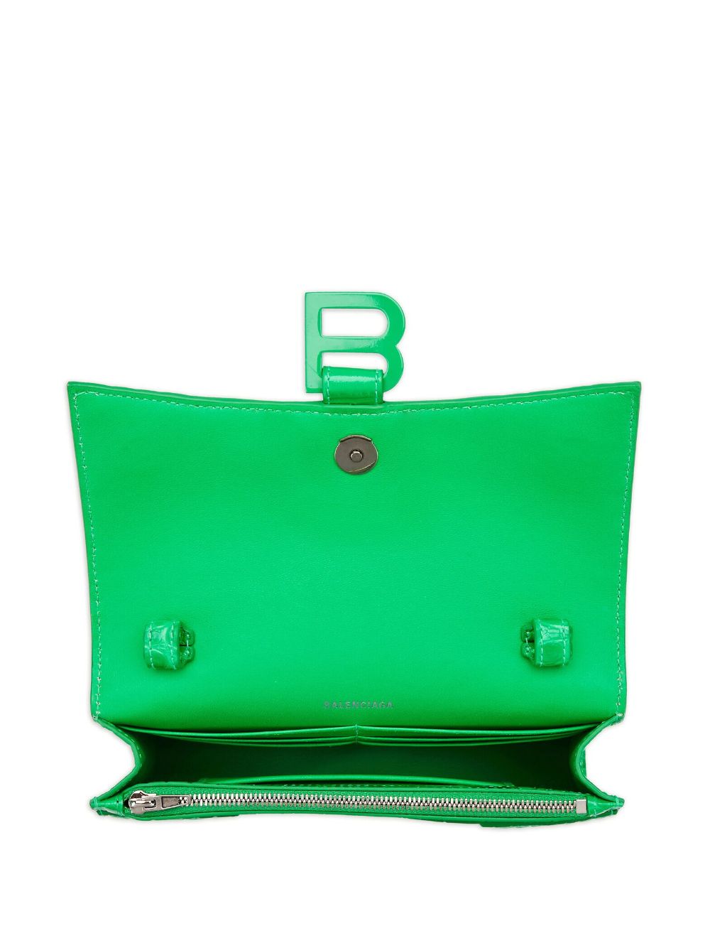 Ba*len*cia*ga crocodile-effect leather shoulder bag