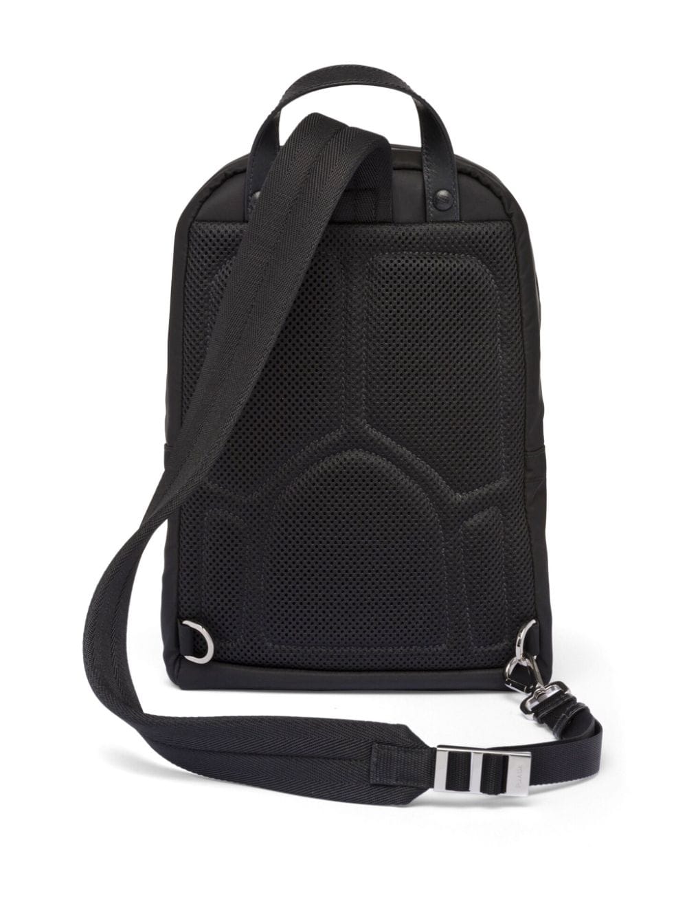 Pra*a enamel triangle-logo backpack