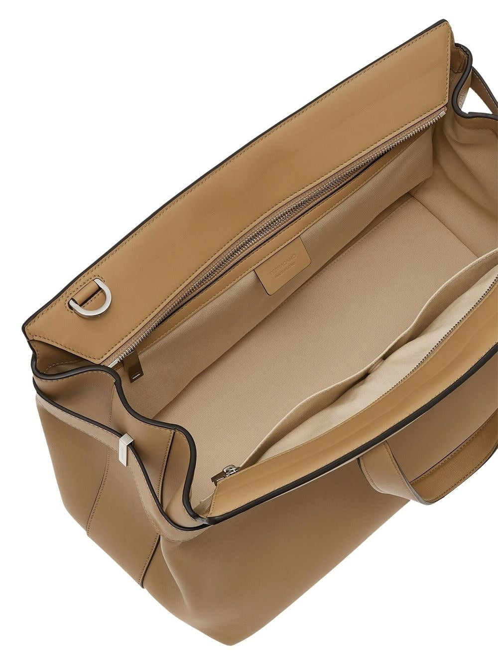 Ferragamo logo-plaque grained briefcase