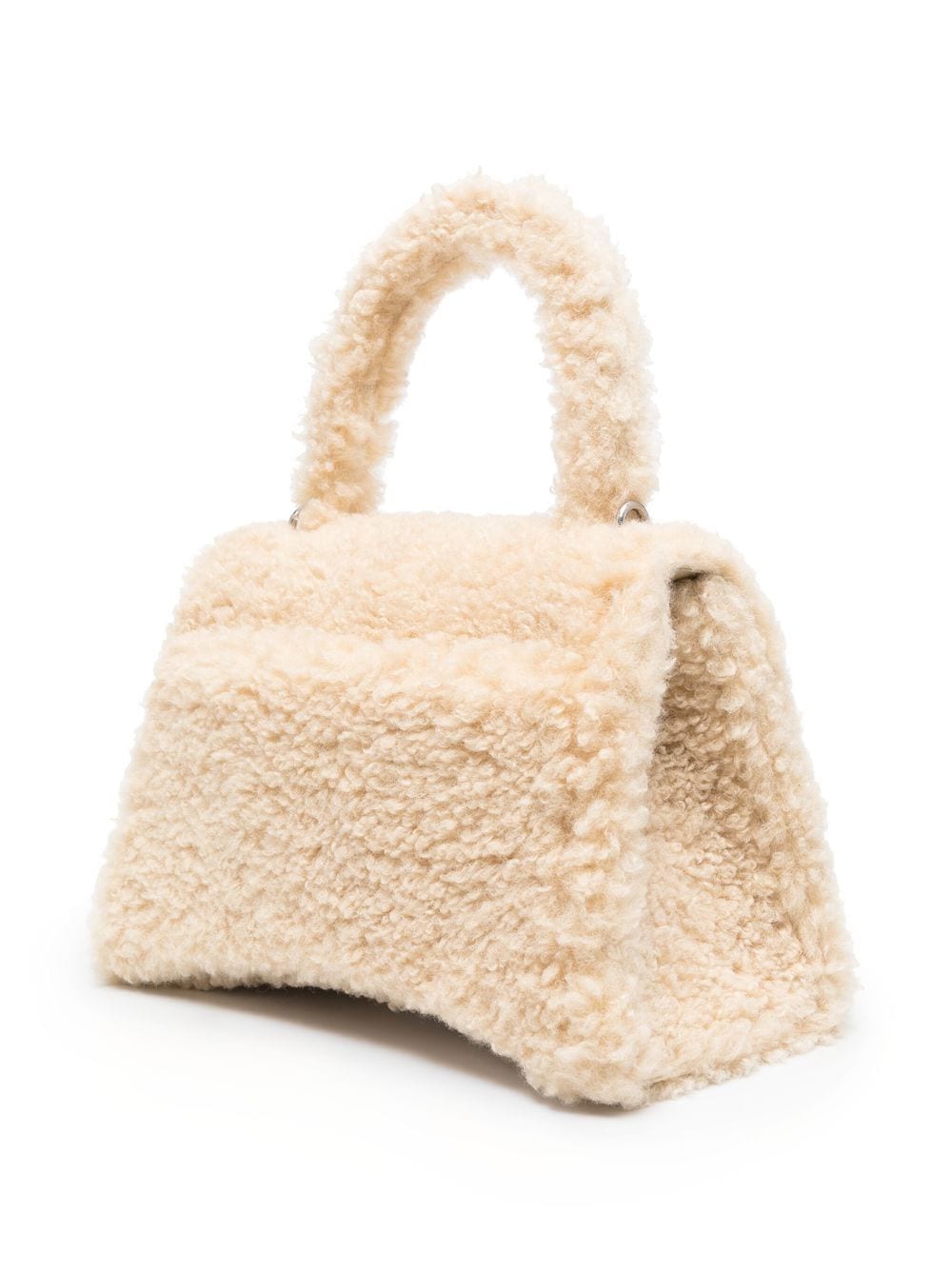 Ba*len*cia*ga small hourglass furry top-handle bag