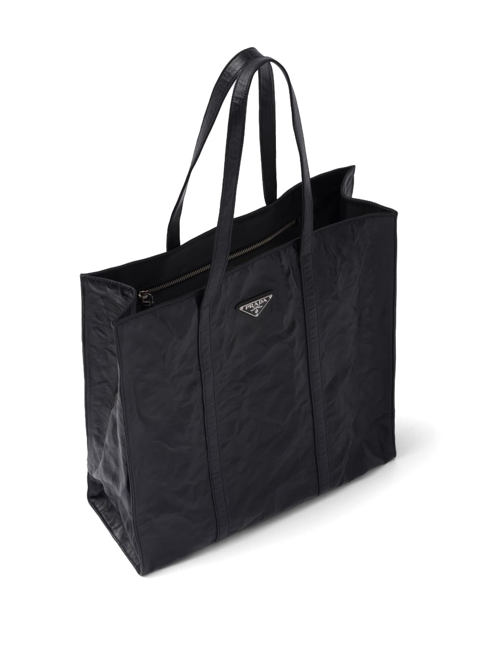 Pra*a medium crinkled tote bag