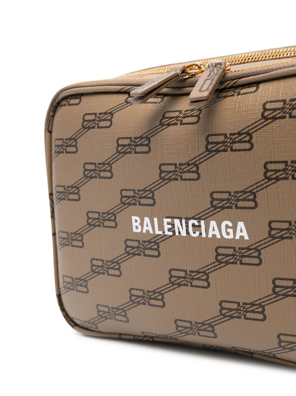 Ba*len*cia*ga bb-print leather clutch bag