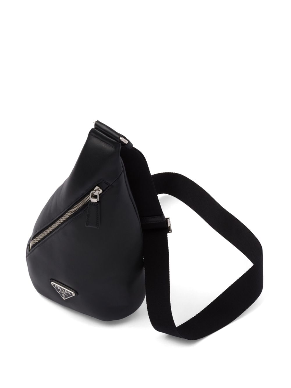 Pra*a logo-plaque one-shoulder backpack