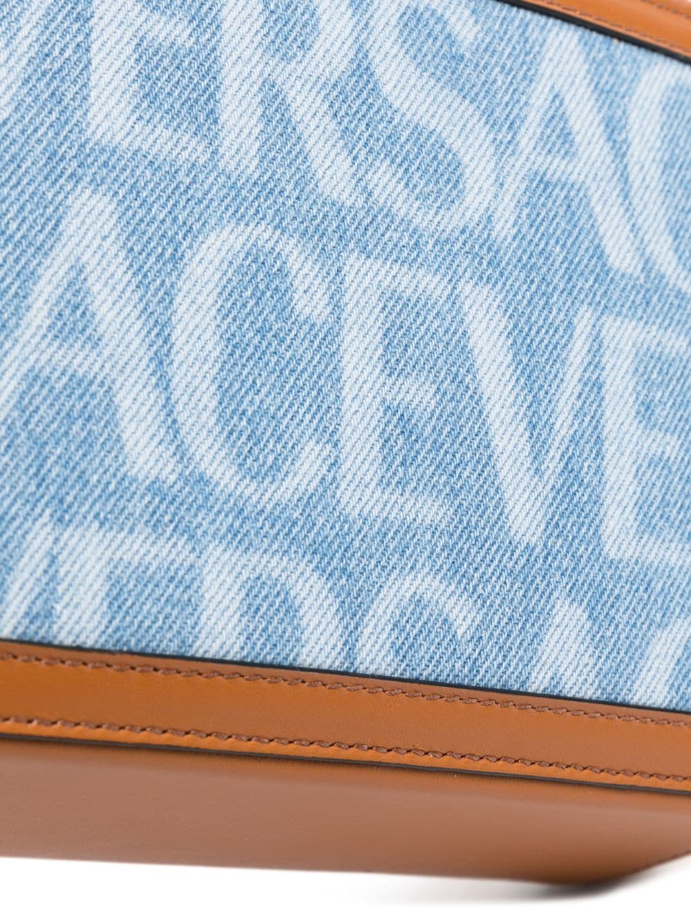 Versace Versace Allover-print denim messenger bag