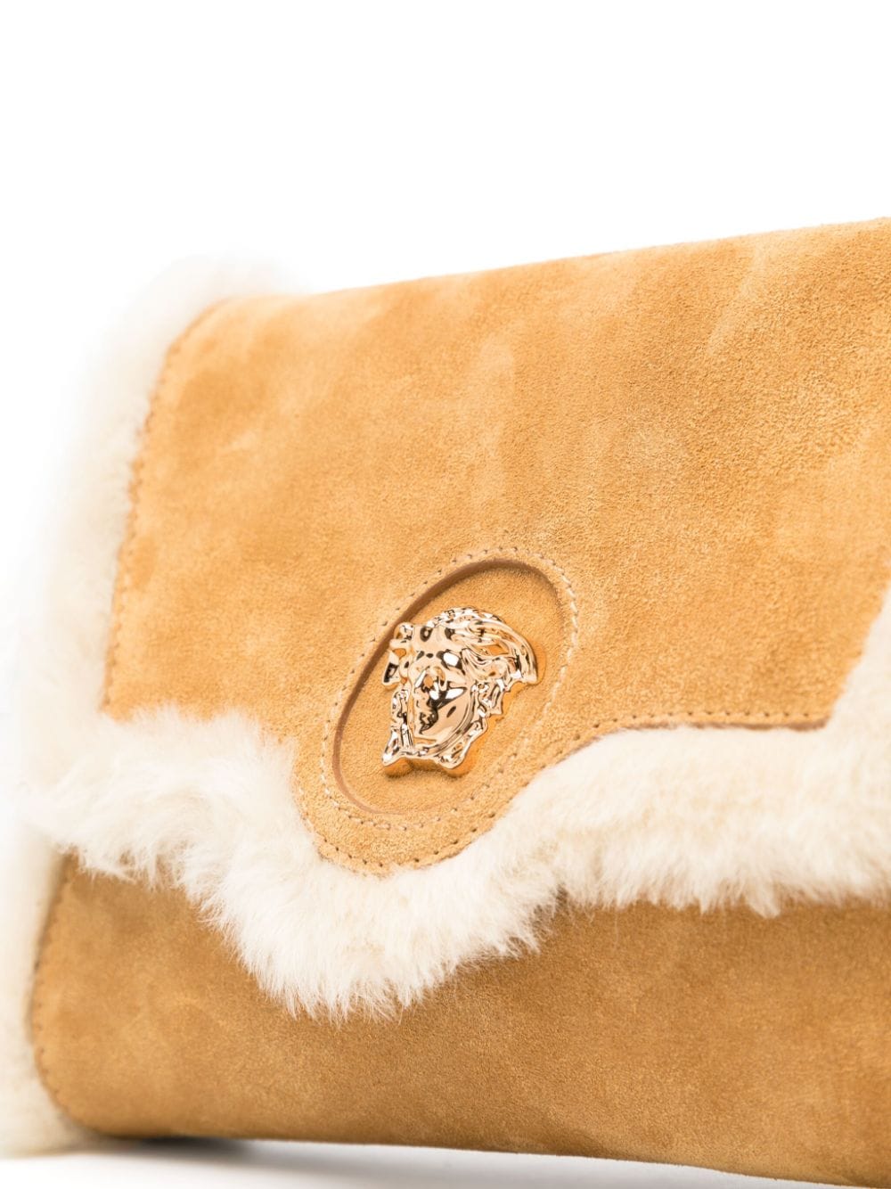 Versace La Medusa suede shoulder bag