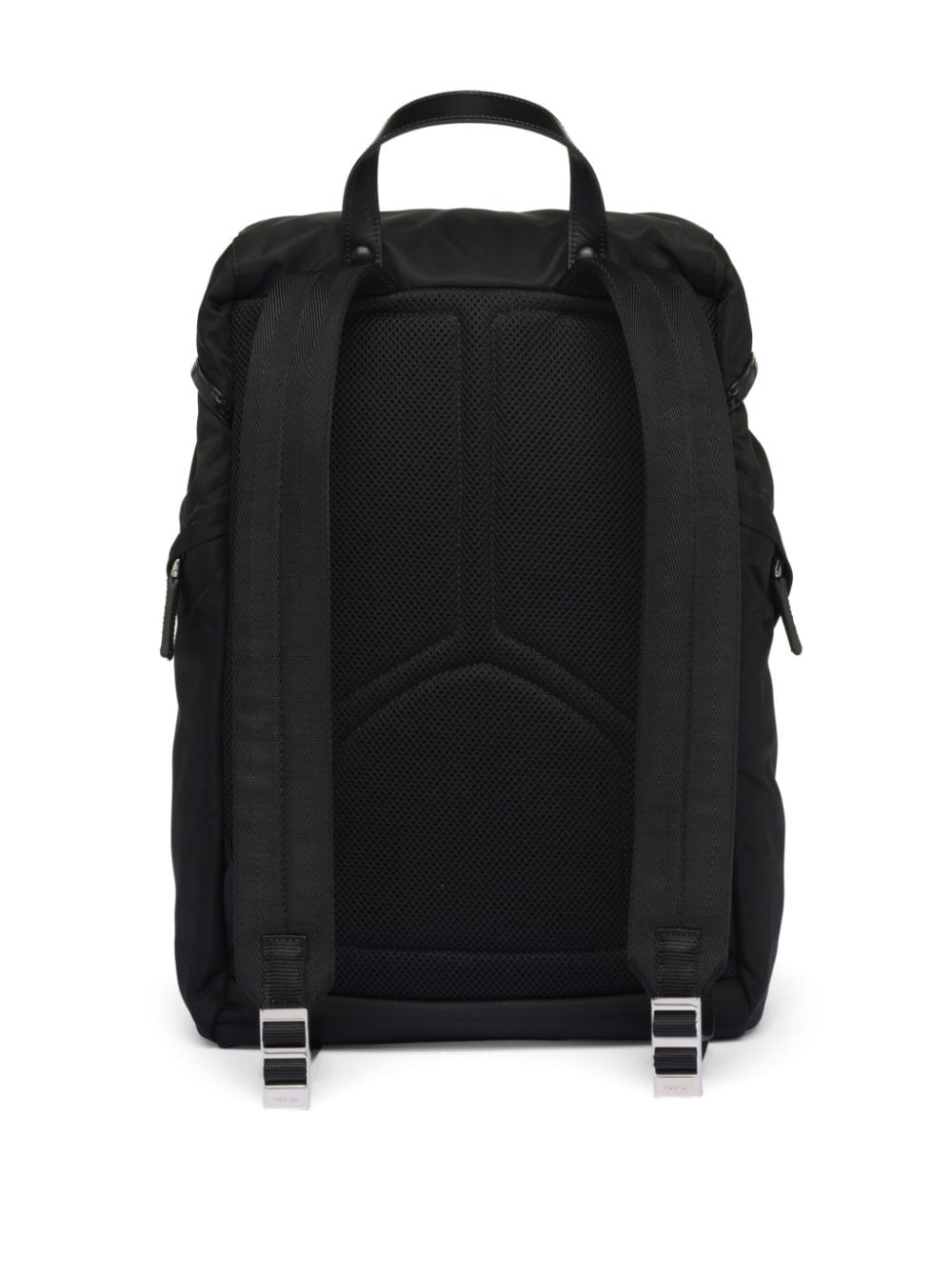 Pra*a triangle-logo panelled backpack