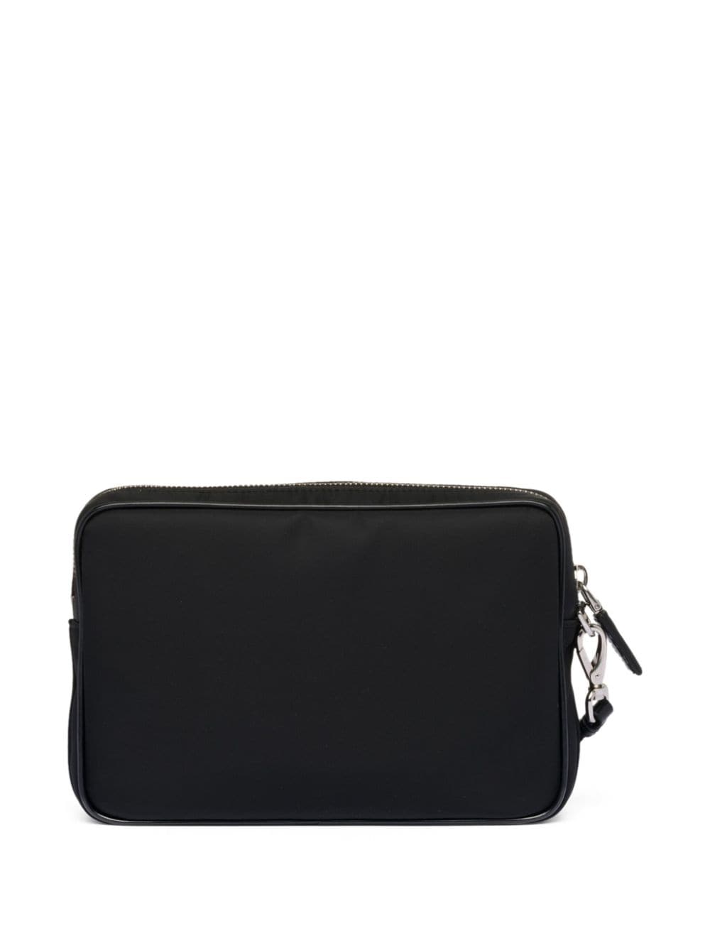 Pra*a triangle-logo panelled clutch bag