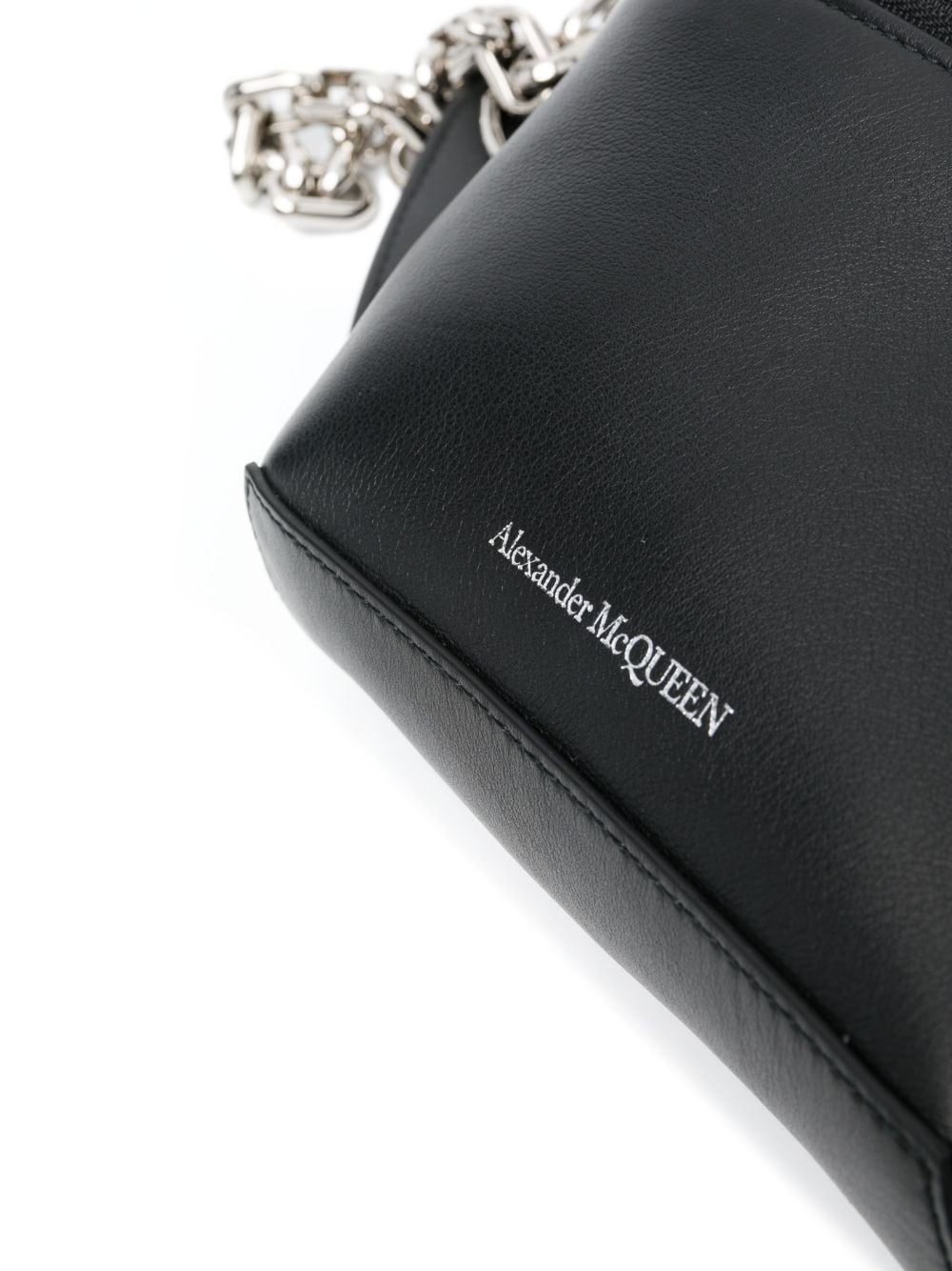 Alexander McQueen logo-print leather belt bag